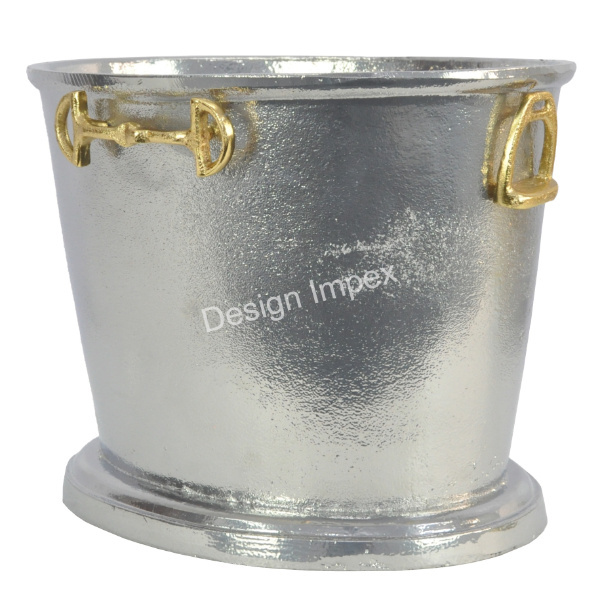 OEM ODM Customized Wine Cooler Beer Bottles Freezer Good Quality Metal Large Storage Aluminum Ice Bucket For Wedding Uses