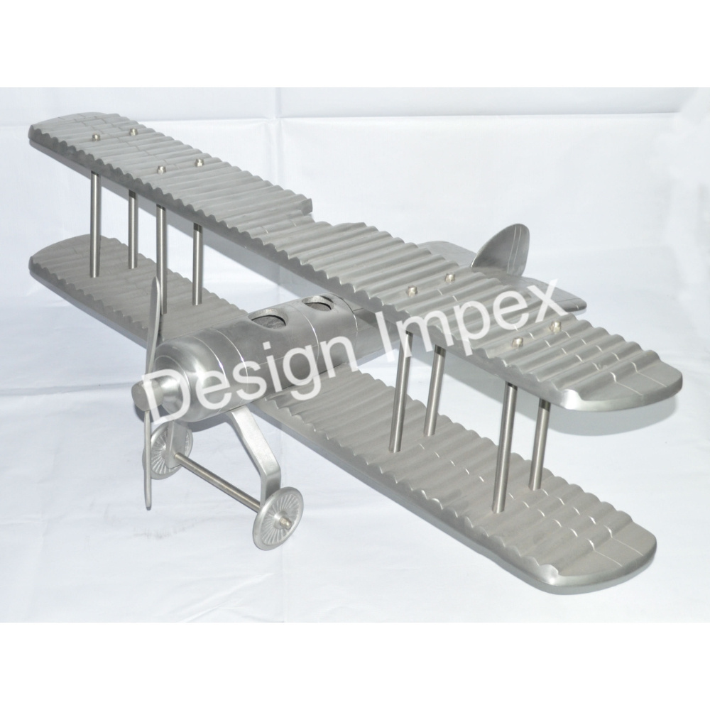 Highly Quality Finished BIPLANE AIRPLANE MODEL Cast Aluminium Crafted Decorative Aircraft Model For Decorative Supply