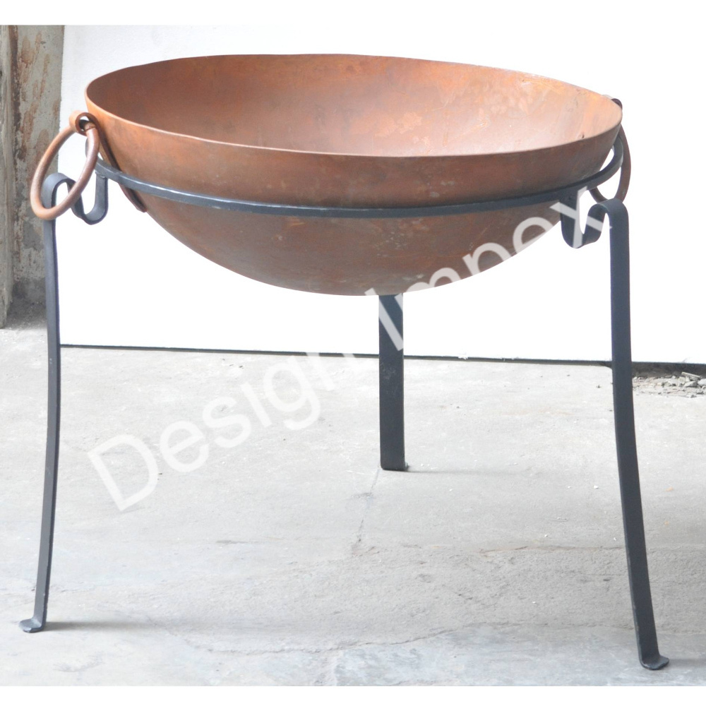 Top Dealing BBQ Grill Fire Pit Stand Factory Direct Supply Made In India Metal Outdoor Fire Pit And kadai Stand At Low Price