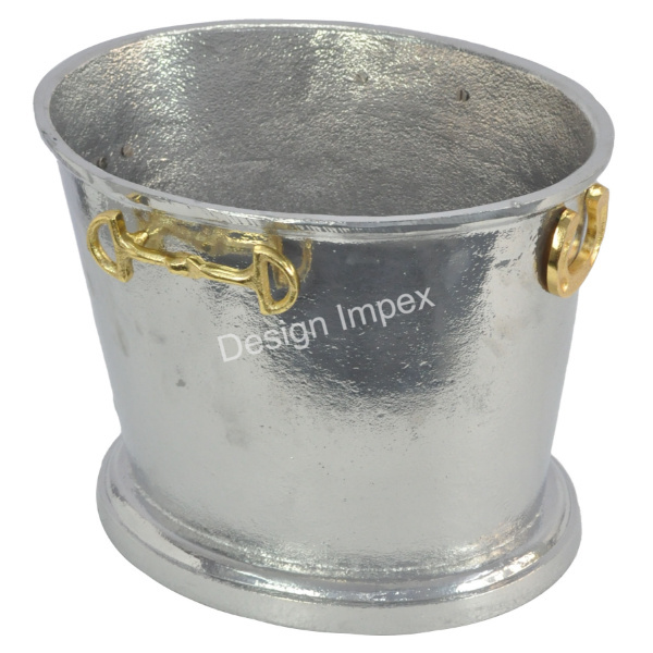 OEM ODM Customized Wine Cooler Beer Bottles Freezer Good Quality Metal Large Storage Aluminum Ice Bucket For Wedding Uses