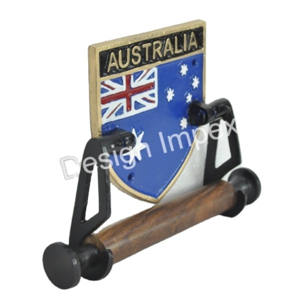 Australian Flag Luxury Toilet Paper Roll Holder At Reasonable Price Heavy Duty Craft Latest Washroom Tissue Stand for Wall Mount