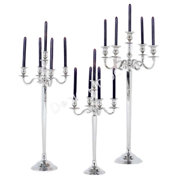 Set Of thrree Precious Candle Holders Metal Candelabra Sets mirror Polished Superb Luxury Quality Candle Stand At Low Moq