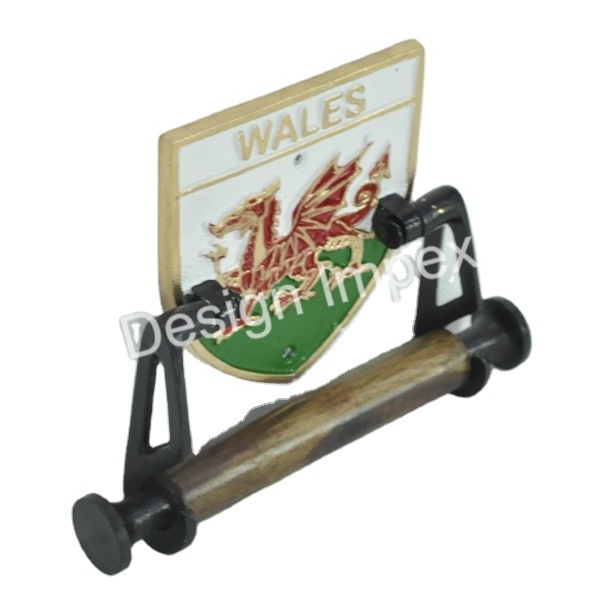 Perfect looks Wales Flag Theme Toilet Paper Roll Holder Wholesale Price OEM ODM Customized Super Supply Tissue Holder For Home