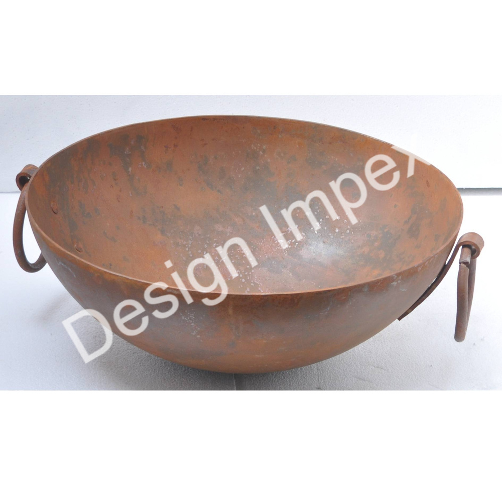 Highest Selling Metal Cooking Kadai High Quality Outdoor Fire Pit Bohemian Style Rustic Iron Fire Pit Stand At Competitive Price