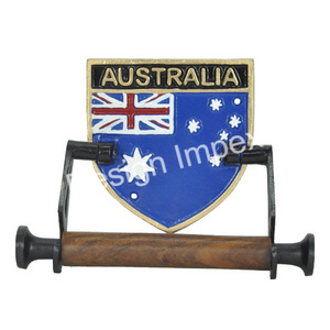 Australian Flag Luxury Toilet Paper Roll Holder At Reasonable Price Heavy Duty Craft Latest Washroom Tissue Stand for Wall Mount