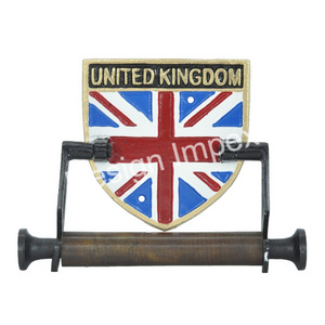 Flag Theme UK Toilet Paper Roll Holder At bulk Price Trending Vanities Supply United Kingdom Pattern Tissue Roll Holder for Wall