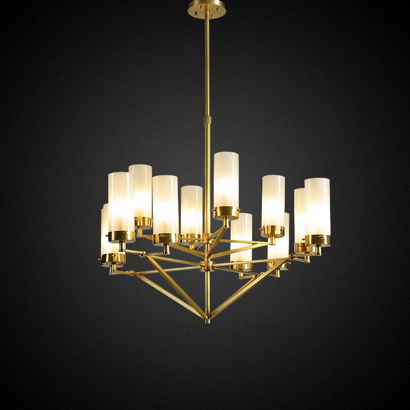 Modern design unique but simple shape lighting fixtures with competitive price led chandelier brass contemporary pendant lamp