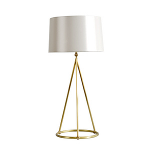 Simple Modern Brass Table Lamp Indoor Copper Tripod Desk Bedside Light Luminavie with 1-Led E14/E27 Light Bulb