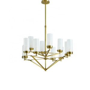 Modern design unique but simple shape lighting fixtures with competitive price led chandelier brass contemporary pendant lamp