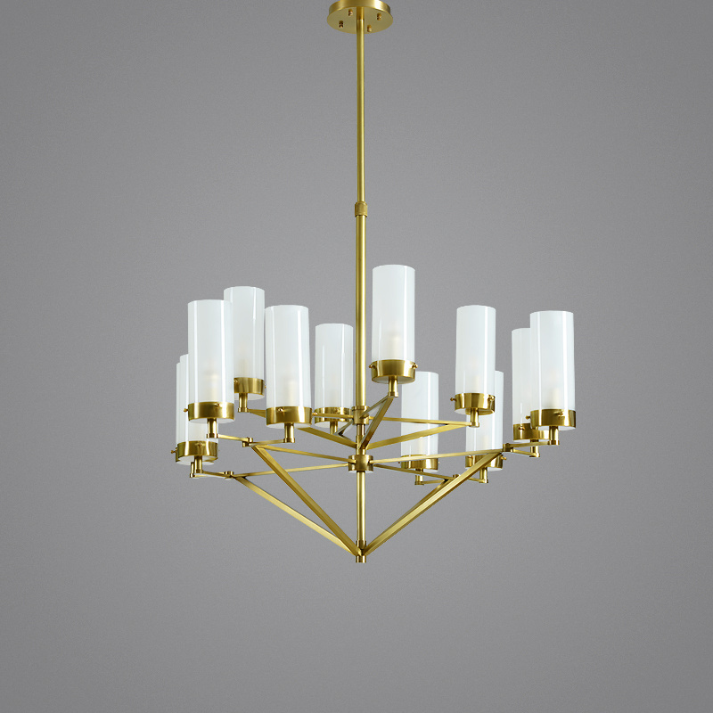 Modern design unique but simple shape lighting fixtures with competitive price led chandelier brass contemporary pendant lamp