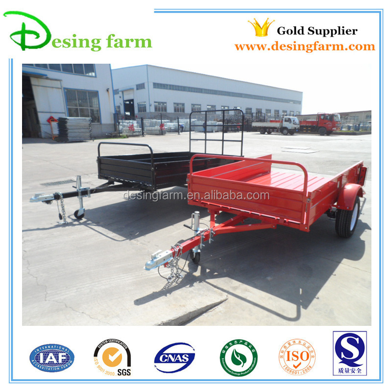 Hot dip galvanized 8x5 box cage utility trailer double axle box trailer with cage