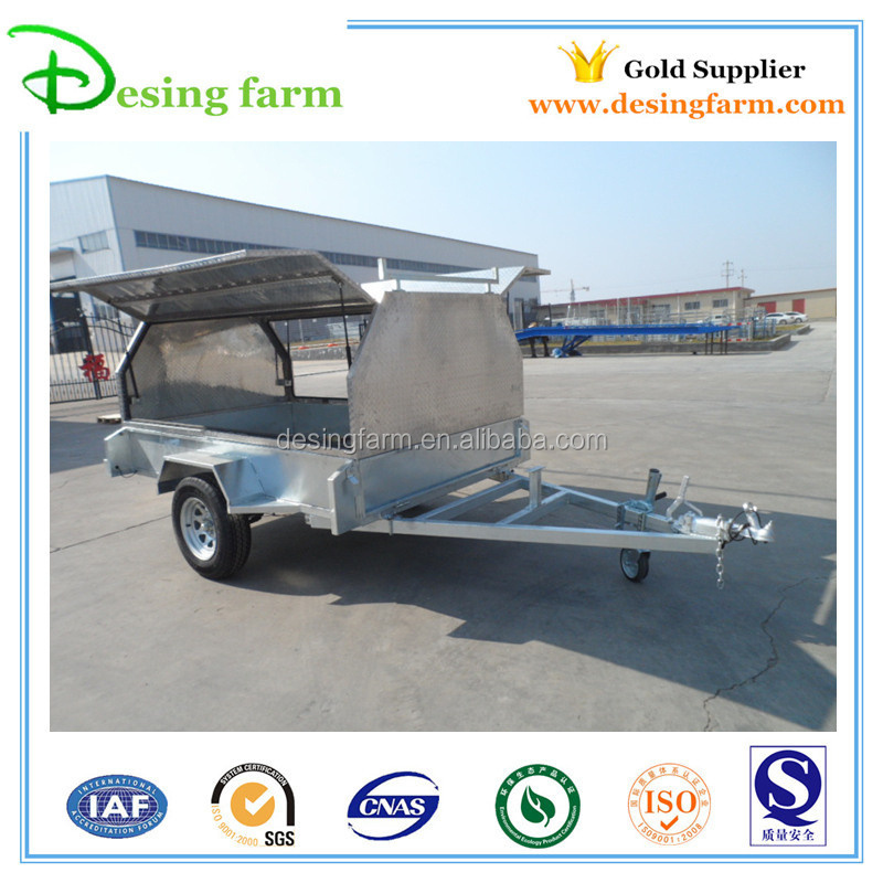 Galvanized small towing car trailer for sale