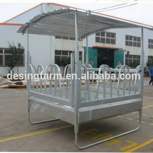 hot dip galvanized horse hay feeder with roof