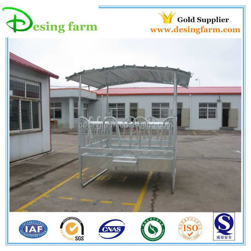 hot dip galvanized horse hay feeder with roof