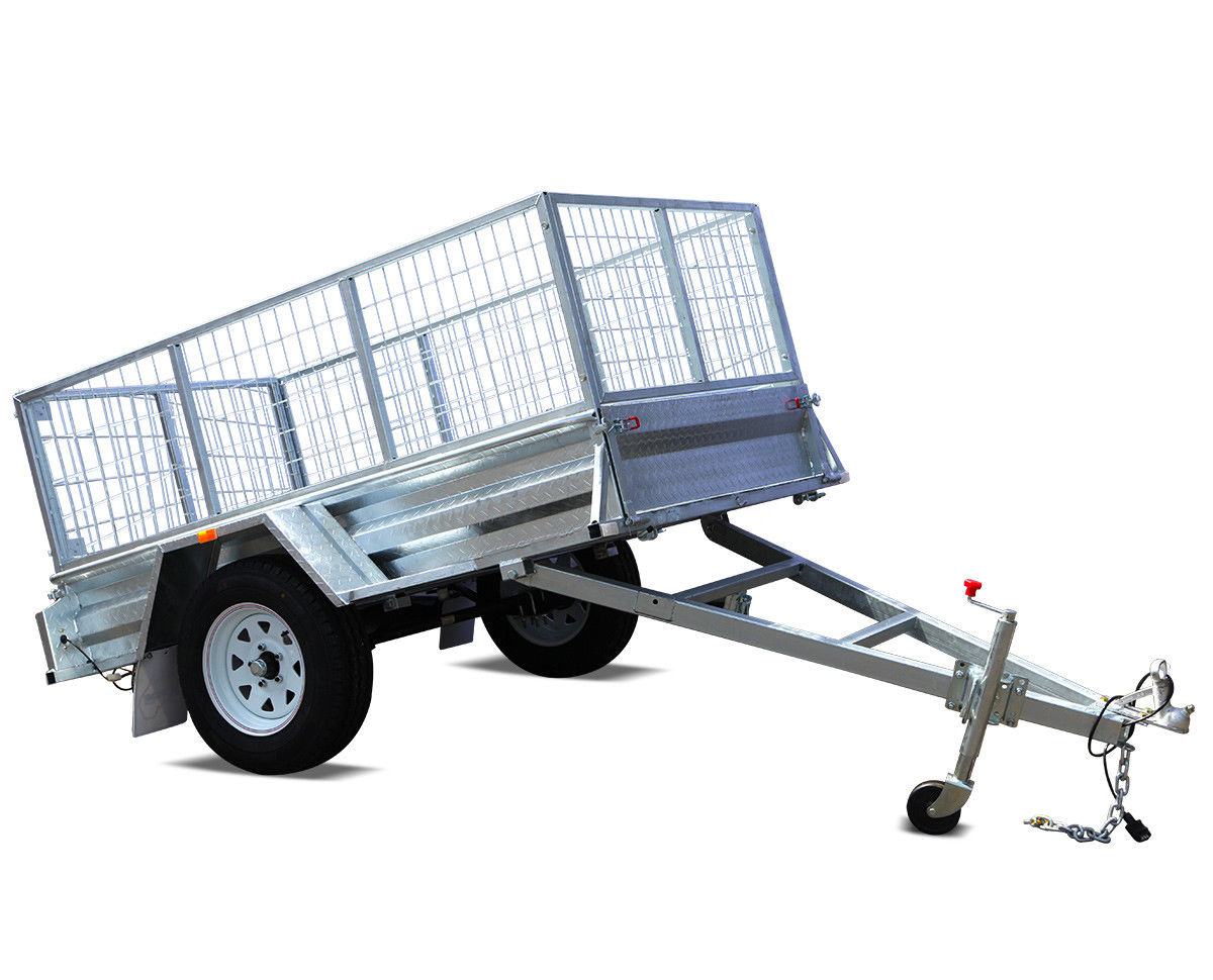 OEM factory  4 wheel farm trailer utility single axle box trailer