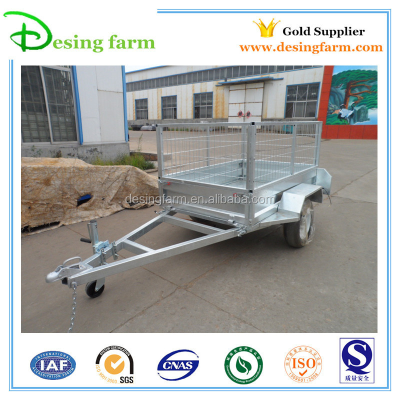 Galvanized small towing car trailer for sale