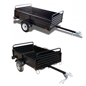 Hot dip galvanized 8x5 box cage utility trailer double axle box trailer with cage