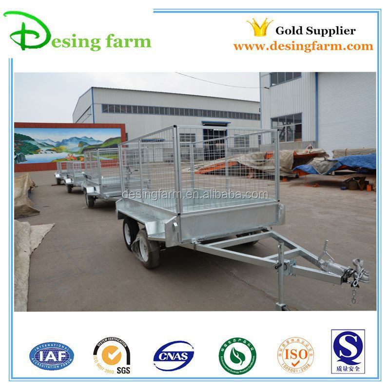 7x4 hot dip galvanized small box trailer with cage