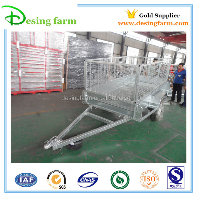 Galvanized small towing car trailer for sale