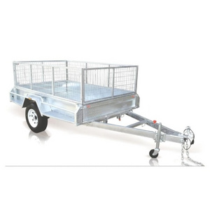 OEM factory  4 wheel farm trailer utility single axle box trailer