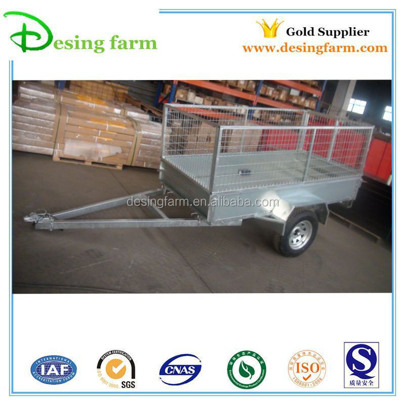 7x4 hot dip galvanized small box trailer with cage