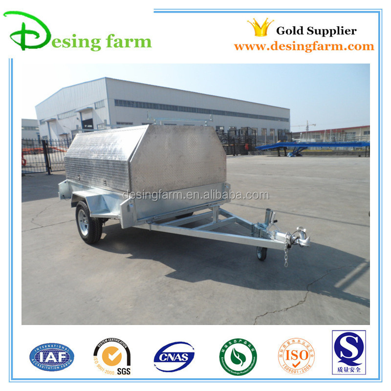 Galvanized small towing car trailer for sale