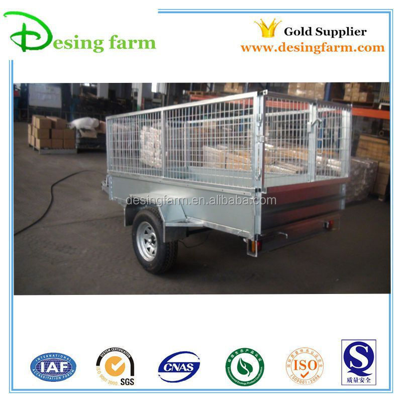 7x4 hot dip galvanized small box trailer with cage