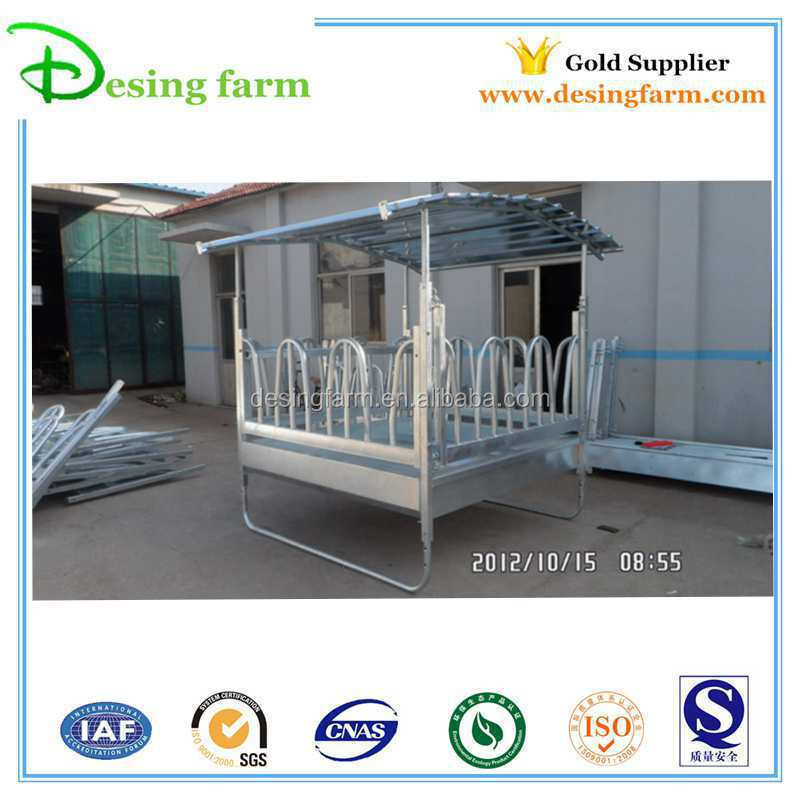 hot dip galvanized horse hay feeder with roof