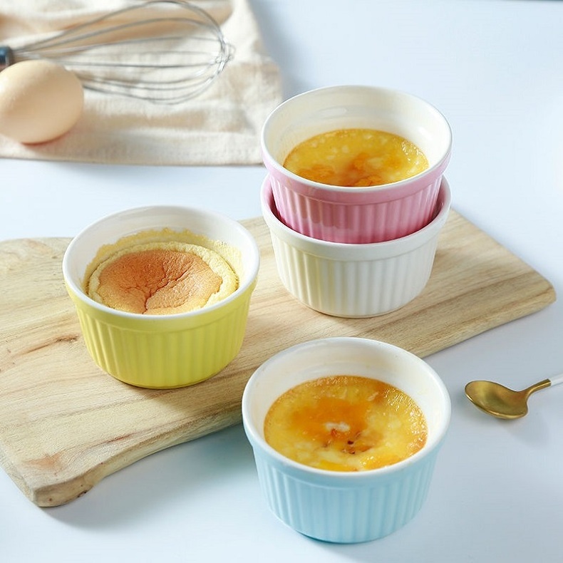 Ceramic Ramekins Porcelain Souffle Cup for Creme Brulee Dishes, for Souffle Cups, for Baking Ramekin