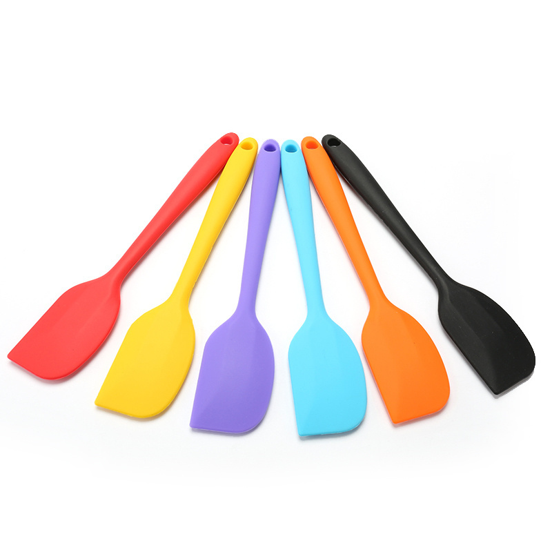 Kitchen Baking Tool Heat Resistant Eco-Friendly Multi-purpose Silicone Cake Cream Spatula Mixing Scraper Brush Spoon