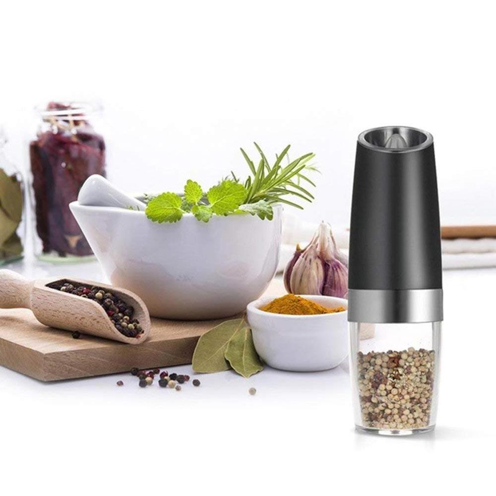 Hot sale Gravity Electric Salt and Pepper Grinder with Blue LED Light Household Automatic pepper mill