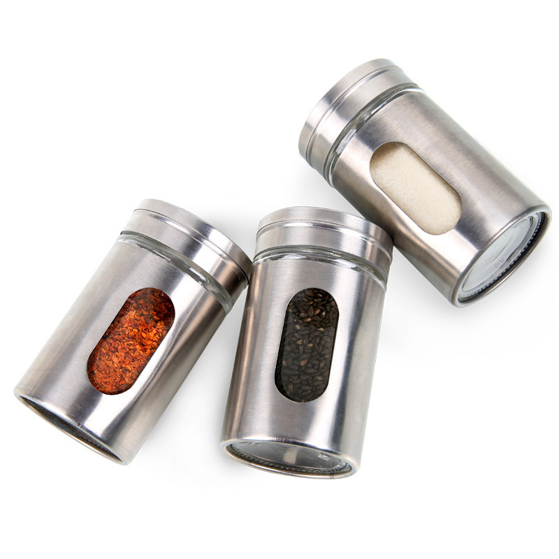 High Quality Stainless Steel Spice Can Jar for Coffee Tea Preservation Box with Clear Window