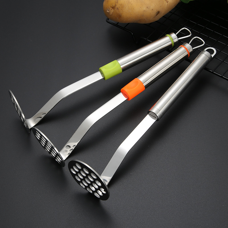 Hot Selling hand held manual mash vegetable fruit baby food rice stainless steel garlic potato masher