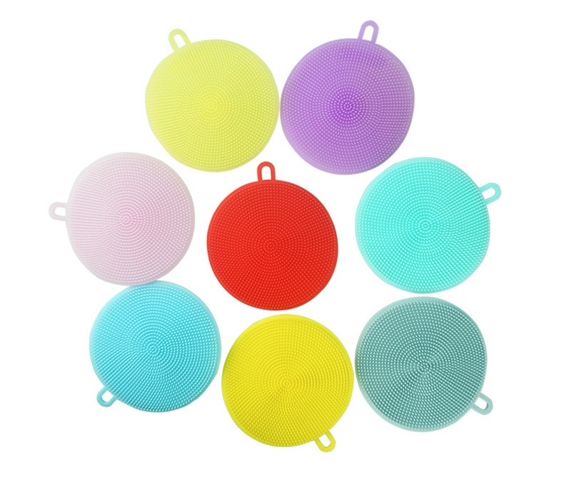 High Quality Food Grade Kitchen Scrubber Cleaning Brushes Silicone Bowl Dish Washing Brushes