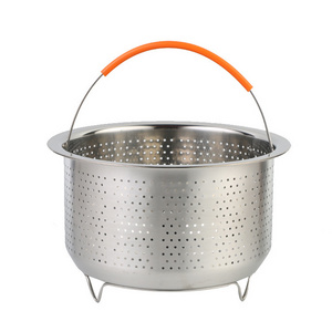 Hot Selling 304 stainless steel food steamer basket prssure cooker steam basket for egg meat steam