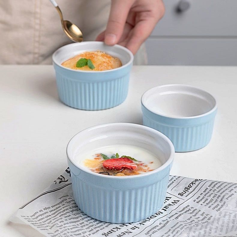 Ceramic Ramekins Porcelain Souffle Cup for Creme Brulee Dishes, for Souffle Cups, for Baking Ramekin