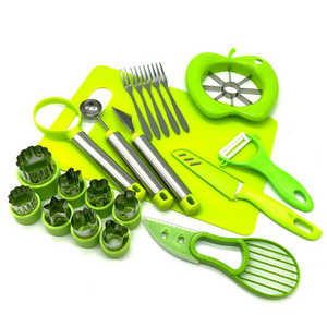 Factory Wholesale 30pcs Fruit Carving Garnishing Tool Set, Include Fruit Cutter/Banana Slicer/Watermelon Slicer/ Fruit