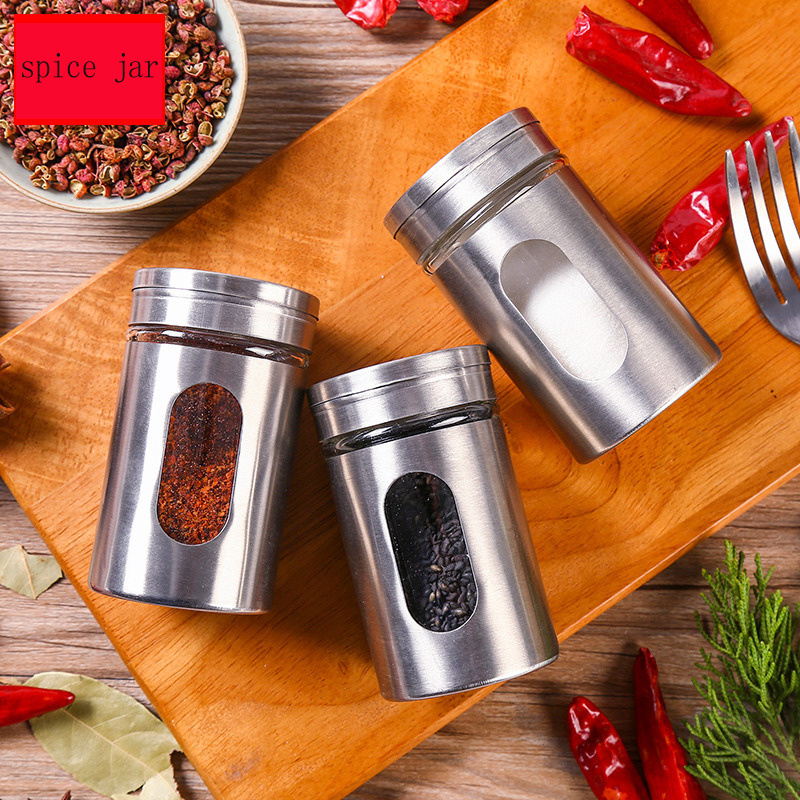 High Quality Stainless Steel Spice Can Jar for Coffee Tea Preservation Box with Clear Window