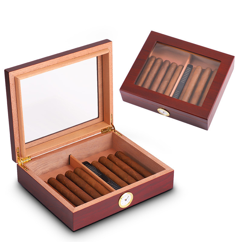 Custom Brand Cigar Box Wholesale Luxury Ziplock Display Storage Wooden Case Cigar Case Lock Cabinet