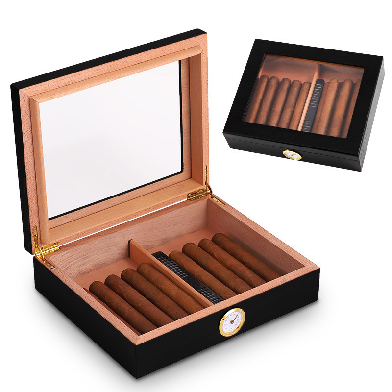 Custom Brand Cigar Box Wholesale Luxury Ziplock Display Storage Wooden Case Cigar Case Lock Cabinet