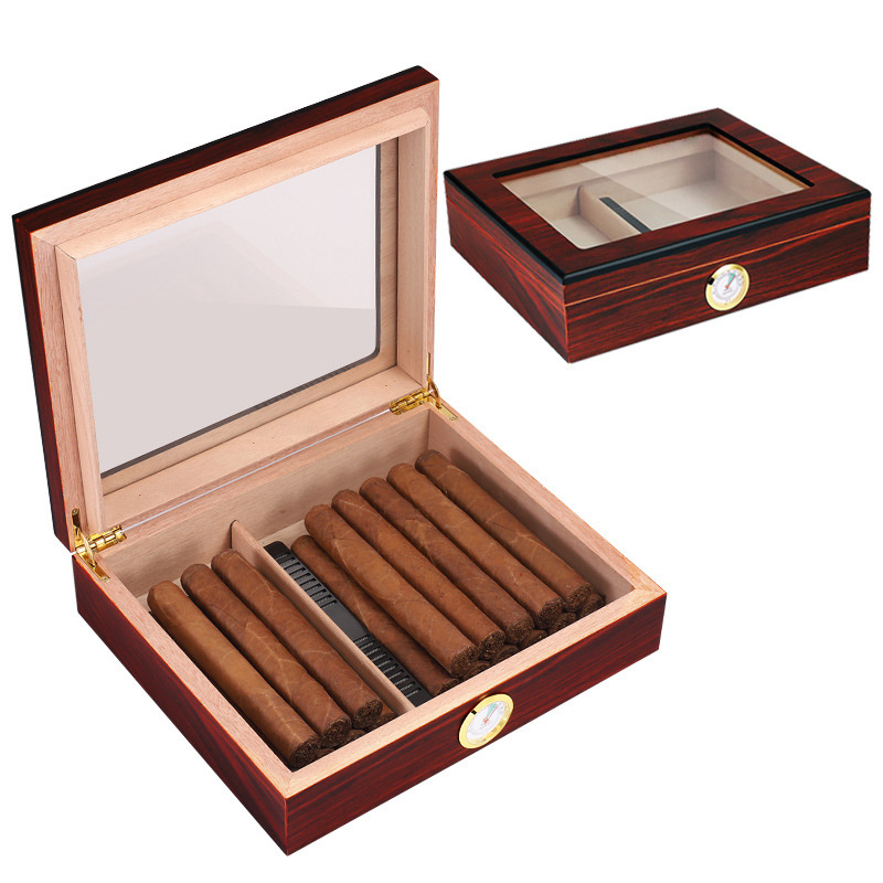 Custom Brand Cigar Box Wholesale Luxury Ziplock Display Storage Wooden Case Cigar Case Lock Cabinet