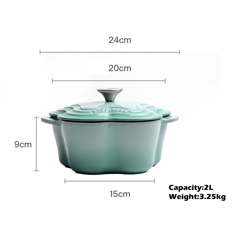 New Design Kitchen Cookware Fast Heating Thicken Dutch Oven Cast-Iron Enamel Casserole Stewing Boiling Pot