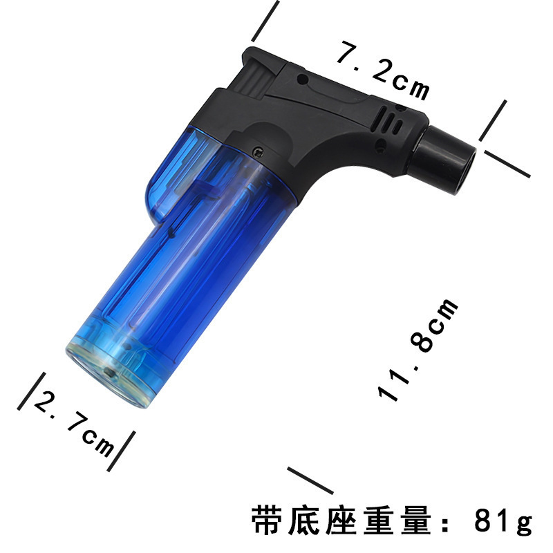 refillable practical plastic windproof barbecue baking cigarette jet flame torch lighter