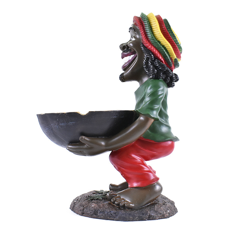 Luxury Jamaican Beach Rasta stand Souvenir Man Smoking Fancy Unique King size Jamaican resin ashtray