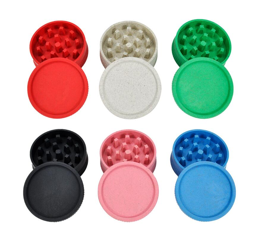 custom 6 color pink environmentally plant fiber biodegradable ECO-friendly smoking tobacco hemp plastic grinder