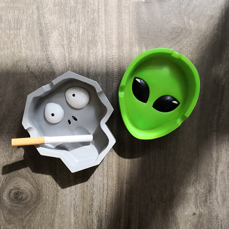 for tabletop restaurant fancy cute cool alien face resin ash tray ashtrays