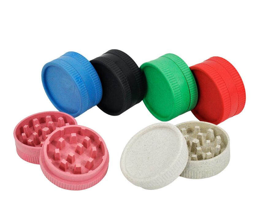 custom 6 color pink environmentally plant fiber biodegradable ECO-friendly smoking tobacco hemp plastic grinder