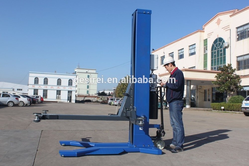 Portable 3.2 Ton Single Post Car Lift With CE Certificate