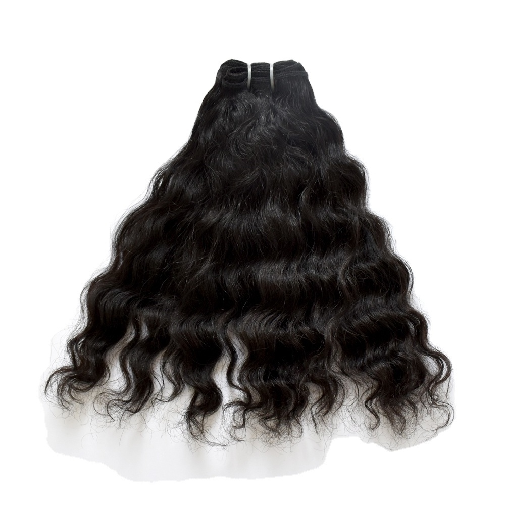 Genius weft Raw human hair 100% machine double weft Curly Bundle Unprocessed Cuticle Aligned Virgin Cambodian Human Hair