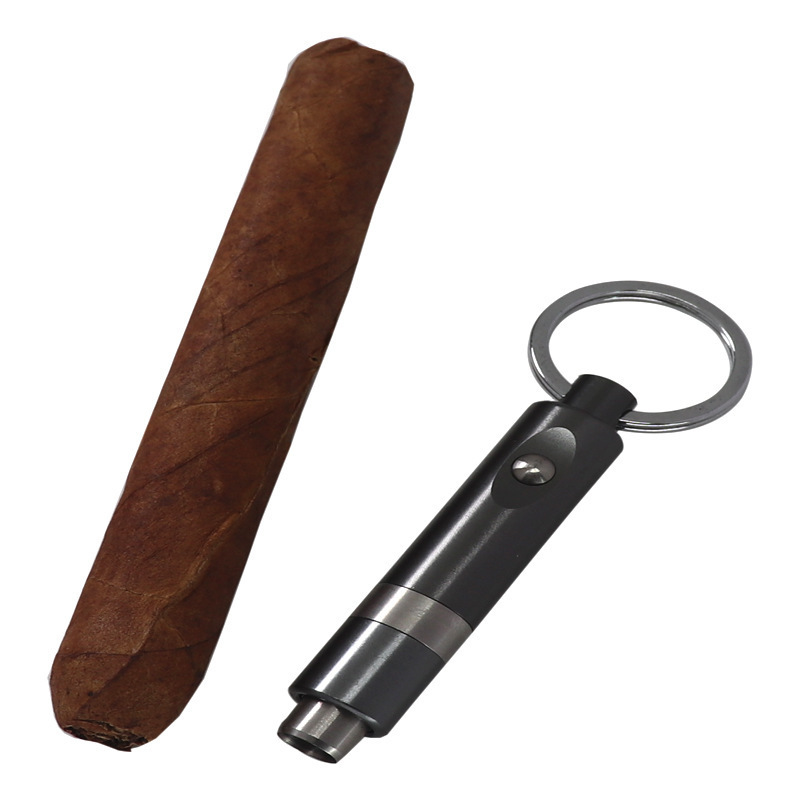 Hot Selling Aluminum Cigar Accessory   Multifunctional Portable stainless steel cigar punch cutter cigar puncher